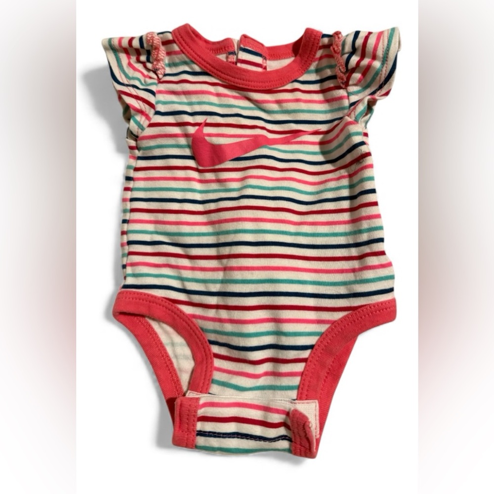 Nike Multicolor Striped Onesie/Bodysuit Newborn Size